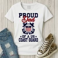 Proud Dad Of A Us Coast Guard Gift Women's T-Shirt thumb 3