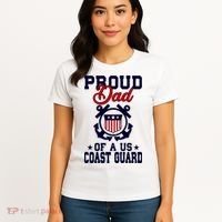 Proud Dad Of A Us Coast Guard Gift Women's T-Shirt thumb 4