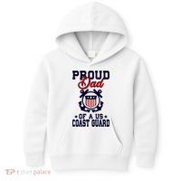 Proud Dad Of A Us Coast Guard Gift Kids Hoodie thumb 0