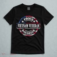 Proud Daughter Of A Vietnam Veteran American Flag Colors T-Shirt thumb 5