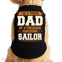 Proud Dad Of Awesome Sailor FatherS Day Gift Doggie Tank thumb 0