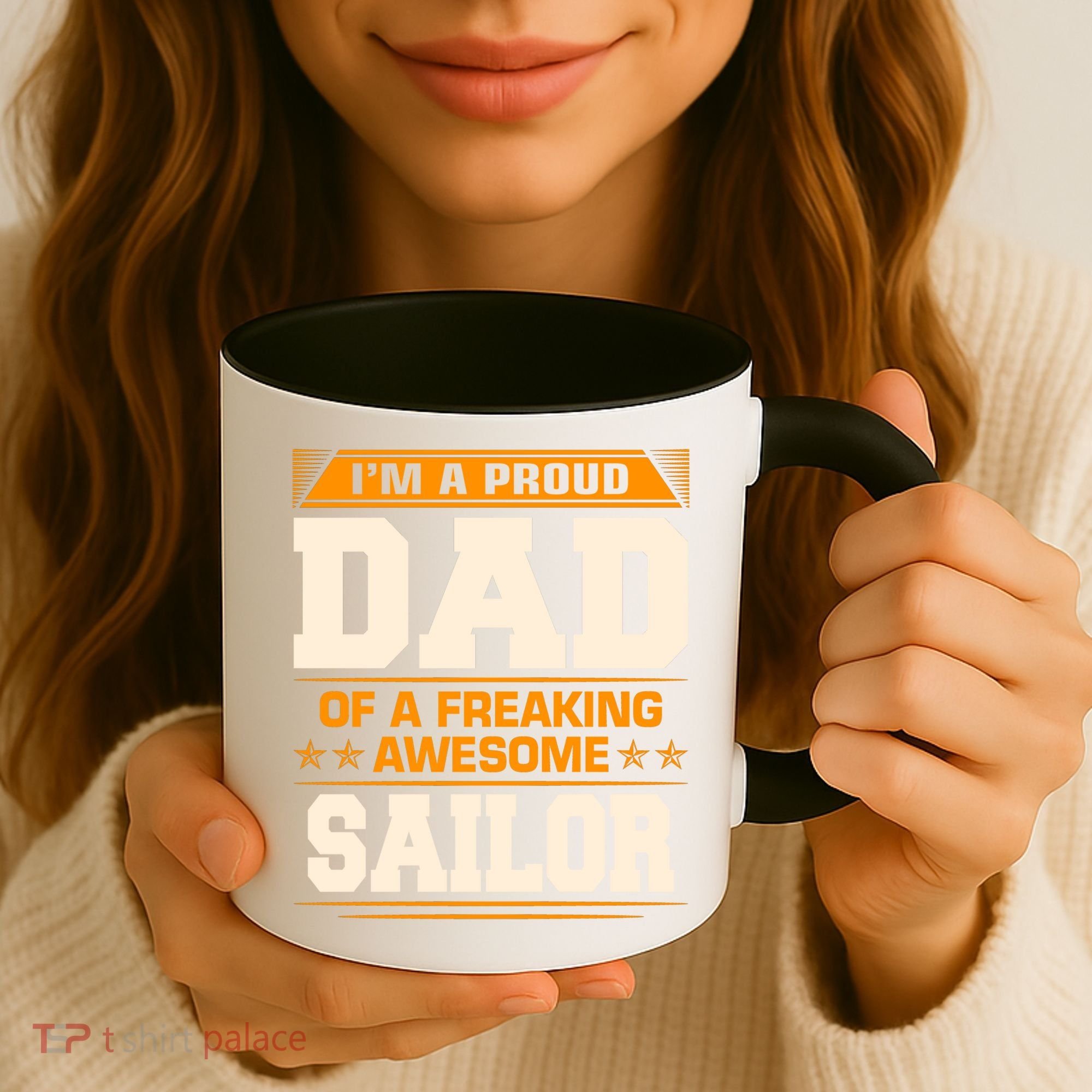 Proud Dad Of Awesome Sailor FatherS Day Gift Coffee Mug