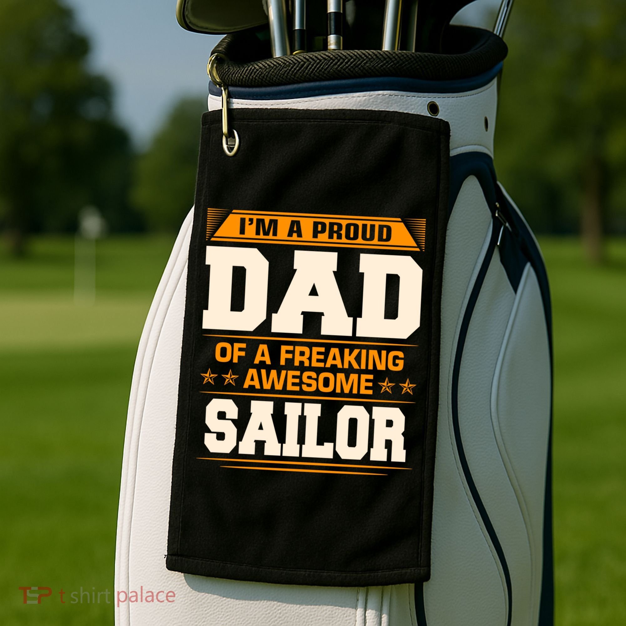 Proud Dad Of Awesome Sailor FatherS Day Gift Golf Towel