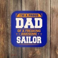 Proud Dad Of Awesome Sailor FatherS Day Gift Coaster thumb 0