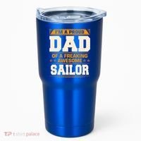 Proud Dad Of Awesome Sailor FatherS Day Gift Tumbler thumb 0