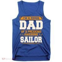 Proud Dad Of Awesome Sailor FatherS Day Gift Tank Top thumb 0