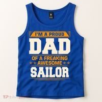 Proud Dad Of Awesome Sailor FatherS Day Gift Tank Top thumb 2