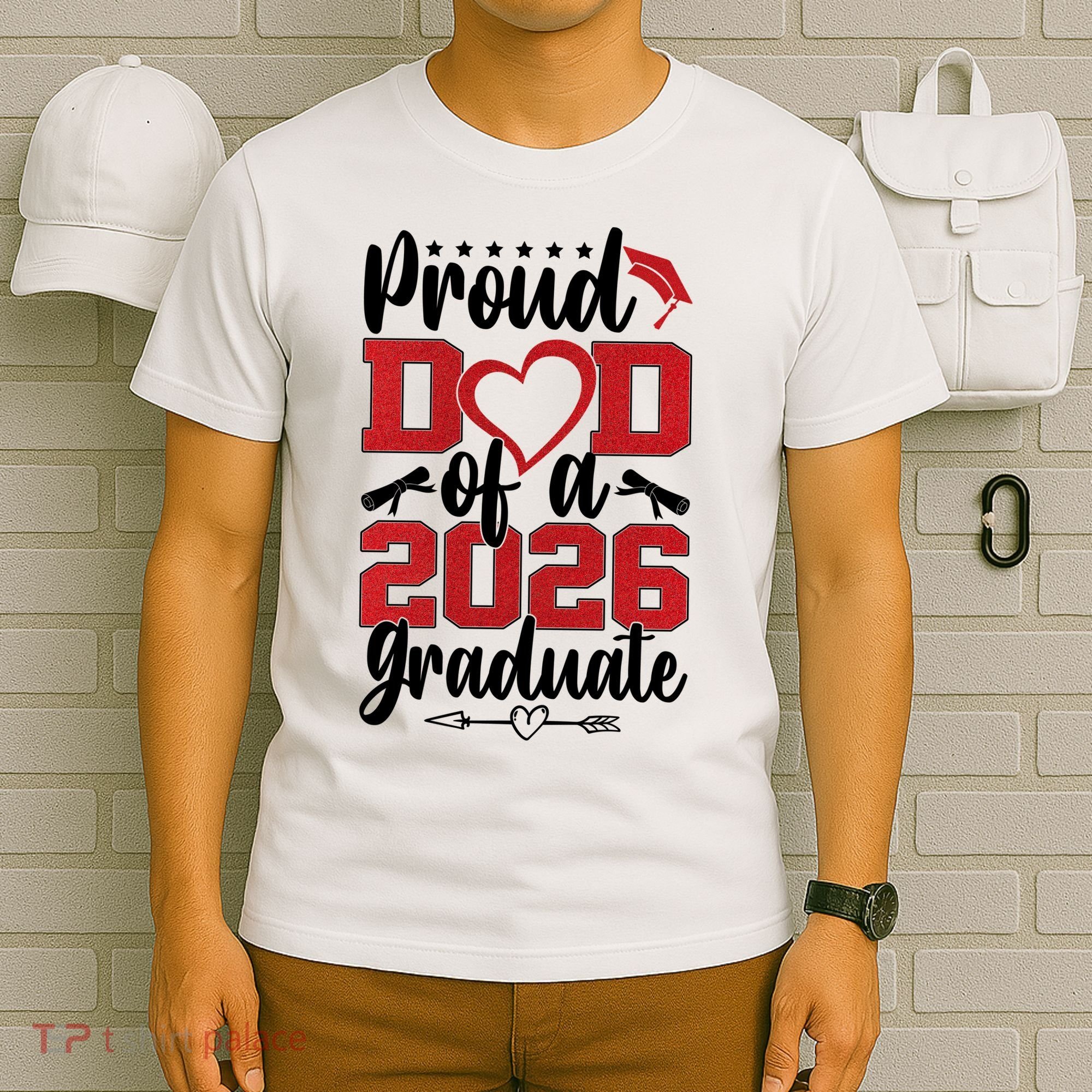 Proud Dad Of A Graduate Senior Class Of 2026  T-Shirt