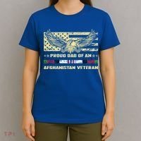 Proud Dad Of An Afghanistan Veteran Military Vets Father Gift T-Shirt thumb 4