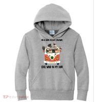 Pug Dog On A Dark Desert Highway Feel Cool Wind In My Hair Kids Hoodie thumb 0
