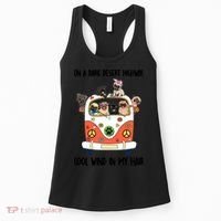 Pug Dog On A Dark Desert Highway Feel Cool Wind In My Hair Women's Tank Top thumb 0