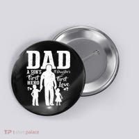 Proud Dad Of Twins Shirts Best Fathers Day Gift From Son Button thumb 0