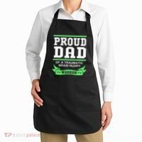 Proud Dad Of A Traumatic Brain Injury Warrior Apron thumb 2