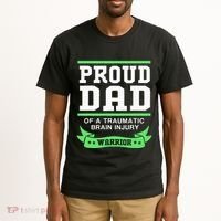 Proud Dad Of A Traumatic Brain Injury Warrior Tall T-Shirt thumb 2