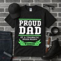 Proud Dad Of A Traumatic Brain Injury Warrior Tall T-Shirt thumb 3