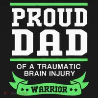 Proud Dad Of A Traumatic Brain Injury Warrior Tall T-Shirt thumb 4