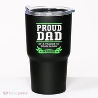 Proud Dad Of A Traumatic Brain Injury Warrior Tumbler thumb 0
