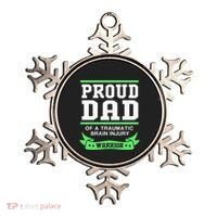 Proud Dad Of A Traumatic Brain Injury Warrior Ornament thumb 0