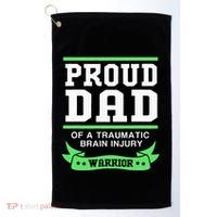 Proud Dad Of A Traumatic Brain Injury Warrior Golf Towel thumb 0