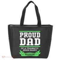 Proud Dad Of A Traumatic Brain Injury Warrior Tote Bag thumb 0