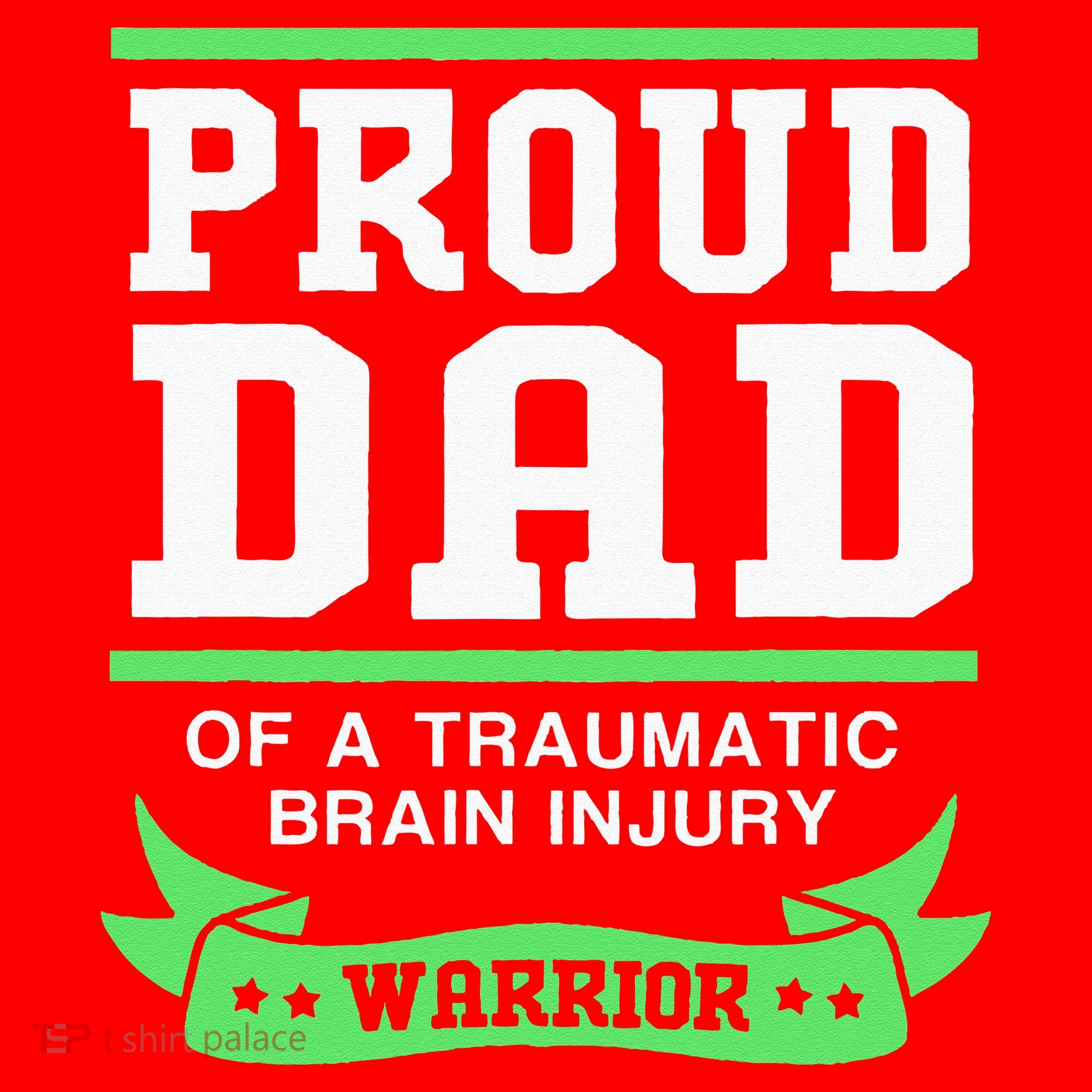 Proud Dad Of A Traumatic Brain Injury Warrior Santa Hat
