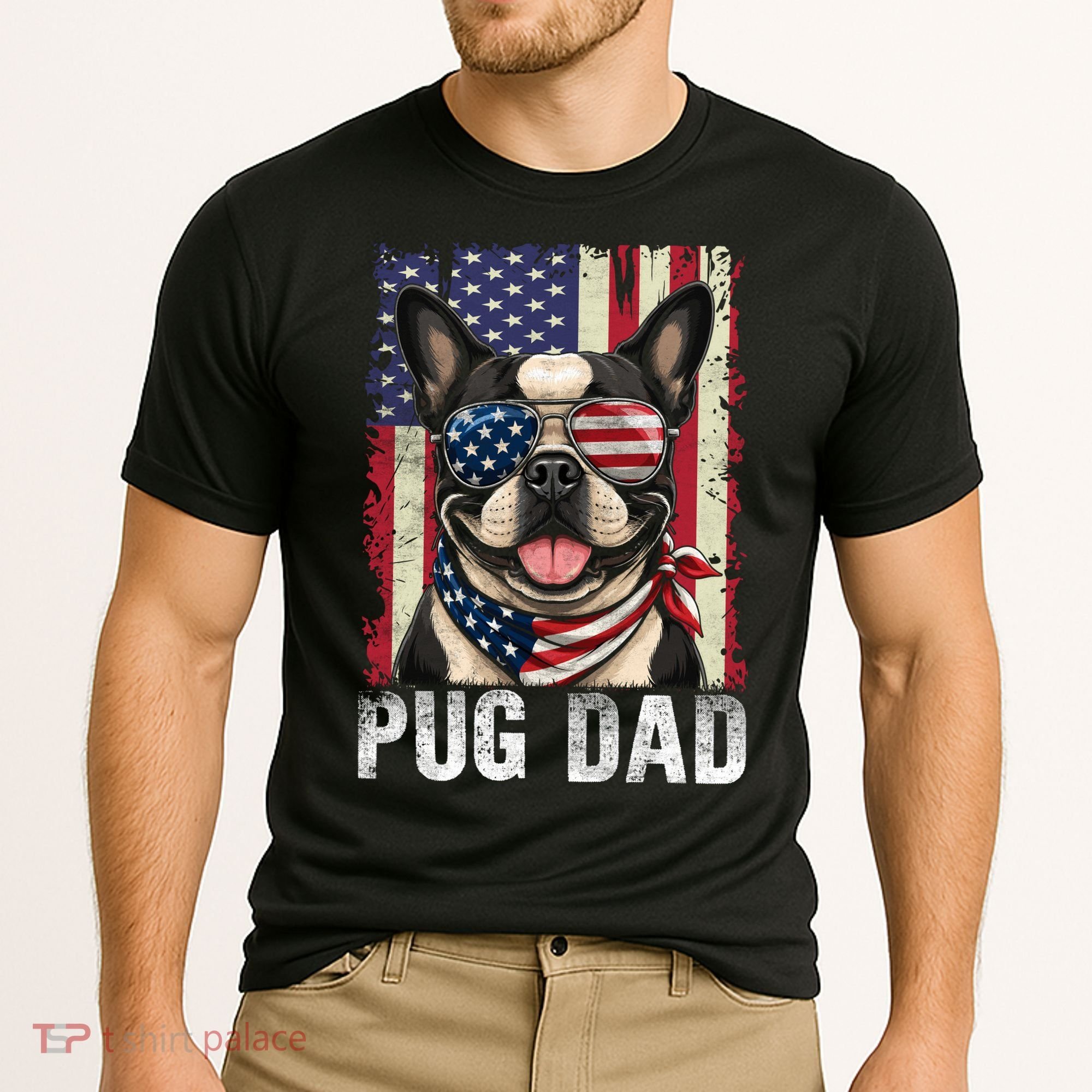 Pug Dad Cooling Performance Crew T-Shirt