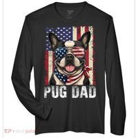 Pug Dad Zone Performance Long-Sleeve T-Shirt thumb 0
