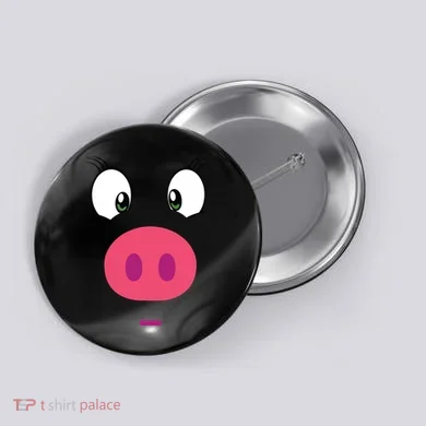 Piggy Design Pig Face Button