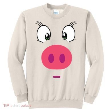 Piggy Design Pig Face Sweatshirt