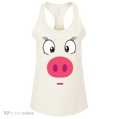 Piggy Design Pig Face Women's Tank Top