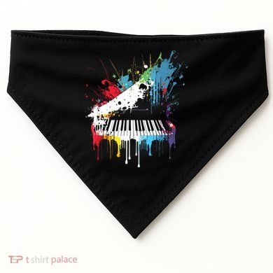 Piano Design Piano Gift For Pianist USA-Made Doggie Bandana