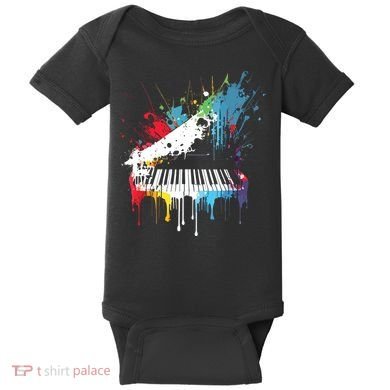 Piano Design Piano Gift For Pianist Baby Bodysuit