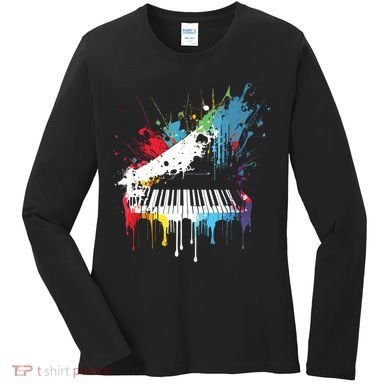 Piano Design Piano Gift For Pianist Women's Long Sleeve Shirt