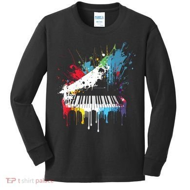 Piano Design Piano Gift For Pianist Kids Long Sleeve Shirt