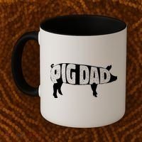 Pig Dad Pig Lover Owner Ranch Farmer Fathers Day Coffee Mug thumb 2