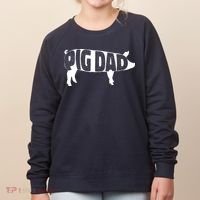 Pig Dad Pig Lover Owner Ranch Farmer Fathers Day Women's Sweatshirt thumb 0
