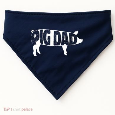 Pig Dad Pig Lover Owner Ranch Farmer Fathers Day USA-Made Doggie Bandana