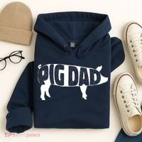 Pig Dad Pig Lover Owner Ranch Farmer Fathers Day Hoodie thumb 4
