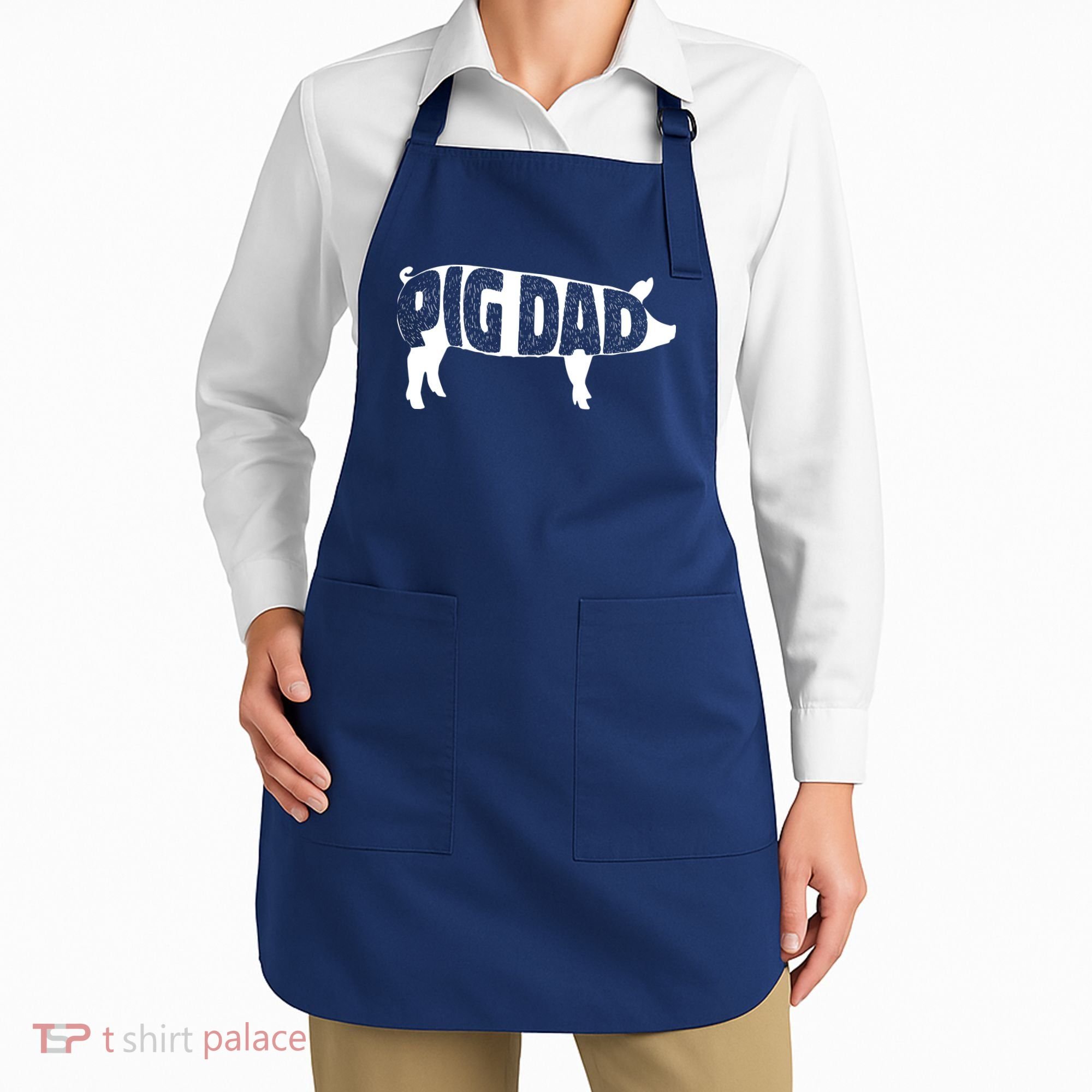 Pig Dad Pig Lover Owner Ranch Farmer Fathers Day Apron