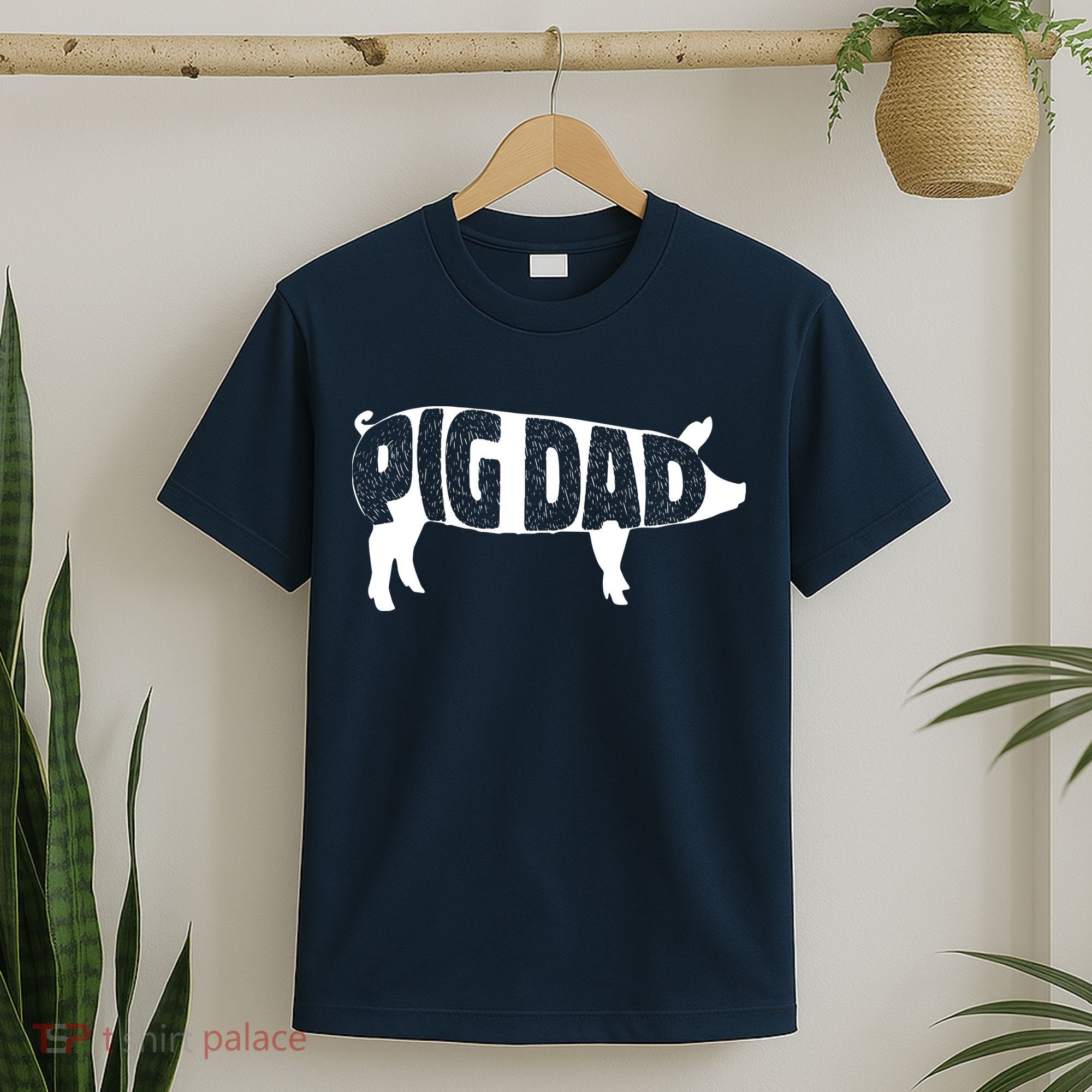 Pig Dad Pig Lover Owner Ranch Farmer Fathers Day T-Shirt