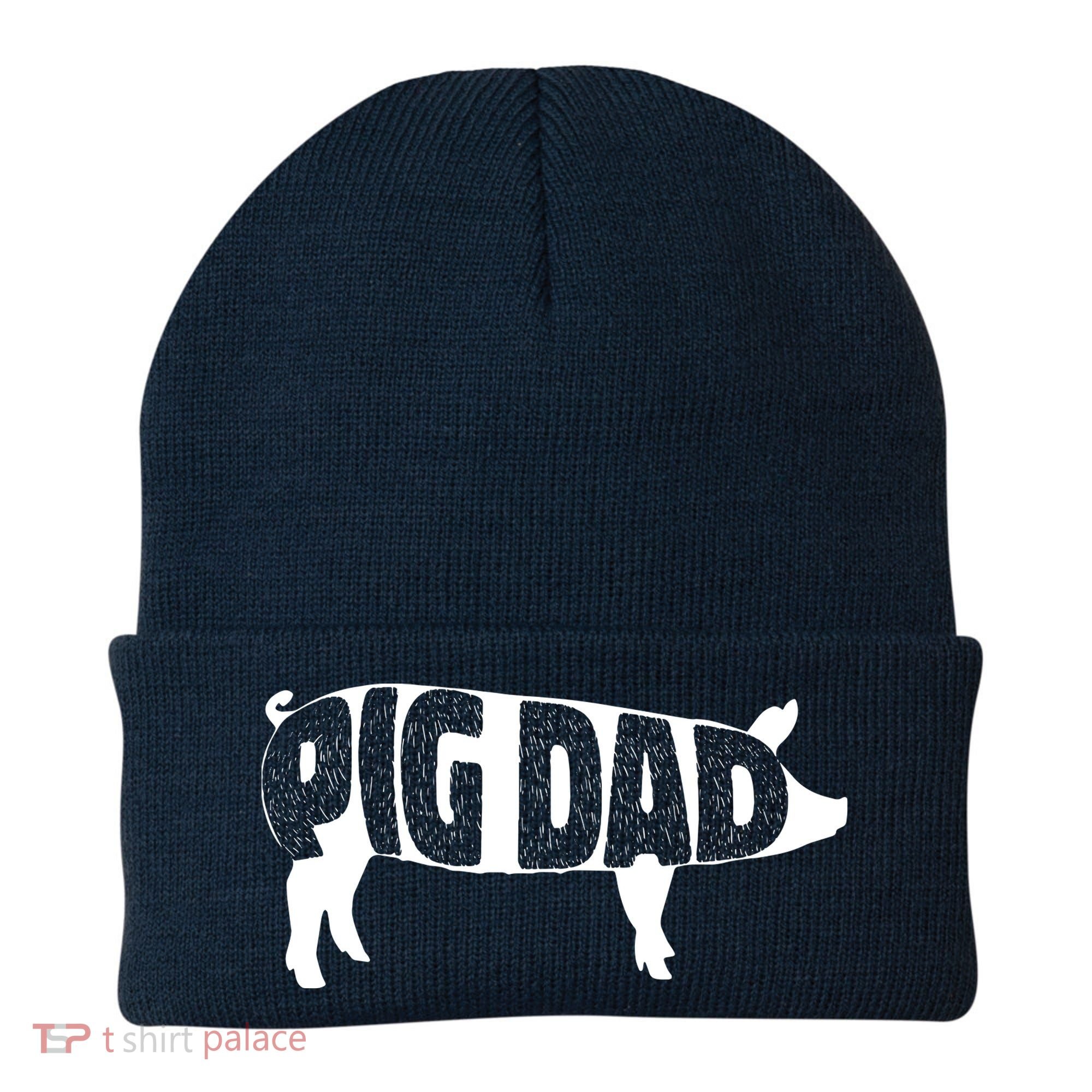 Pig Dad Pig Lover Owner Ranch Farmer Fathers Day Beanie