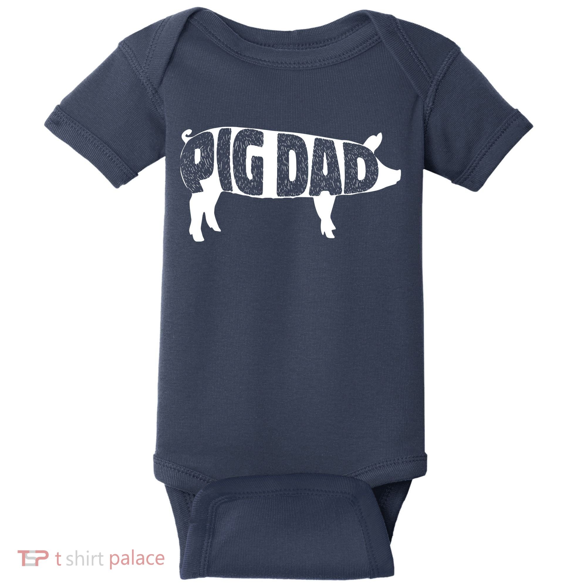 Pig Dad Pig Lover Owner Ranch Farmer Fathers Day Baby Bodysuit