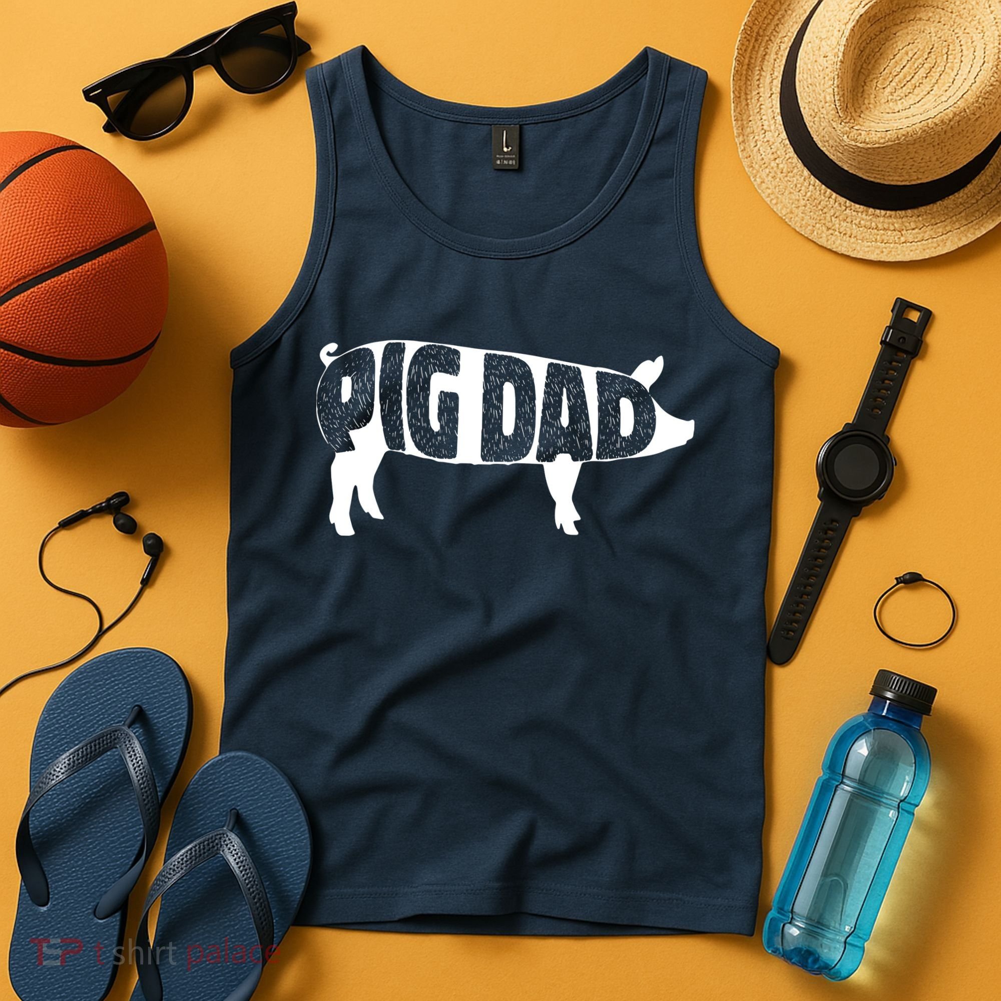 Pig Dad Pig Lover Owner Ranch Farmer Fathers Day Tank Top