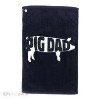 Pig Dad Pig Lover Owner Ranch Farmer Fathers Day Golf Towel thumb 0