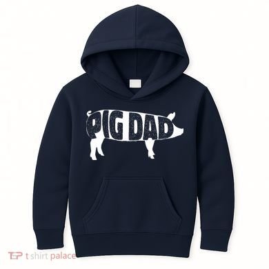Pig Dad Pig Lover Owner Ranch Farmer Fathers Day Kids Hoodie