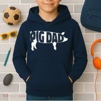 Pig Dad Pig Lover Owner Ranch Farmer Fathers Day Kids Hoodie thumb 2