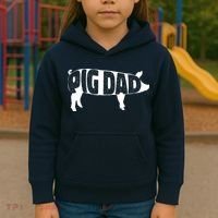 Pig Dad Pig Lover Owner Ranch Farmer Fathers Day Kids Hoodie thumb 3