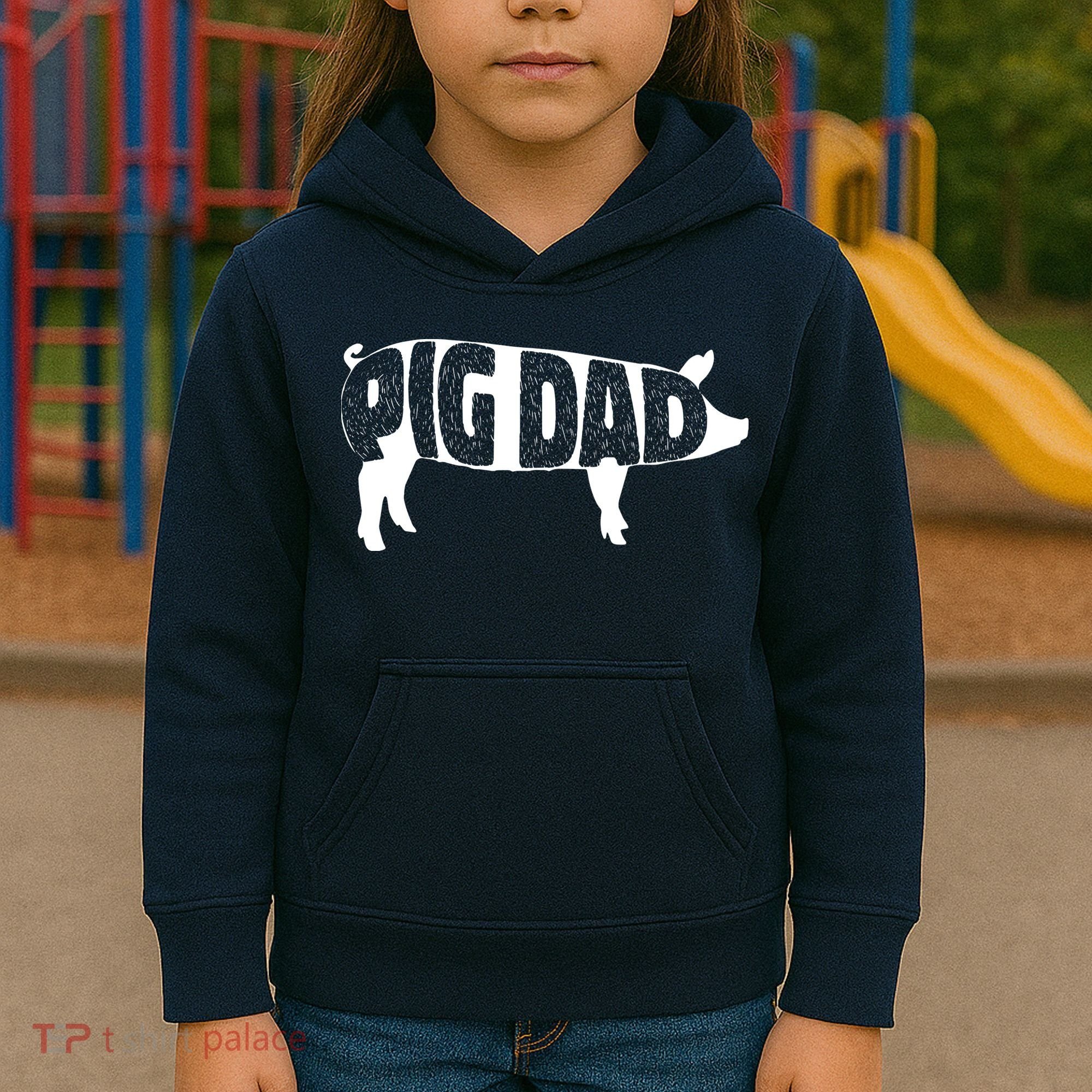 Pig Dad Pig Lover Owner Ranch Farmer Fathers Day Kids Hoodie