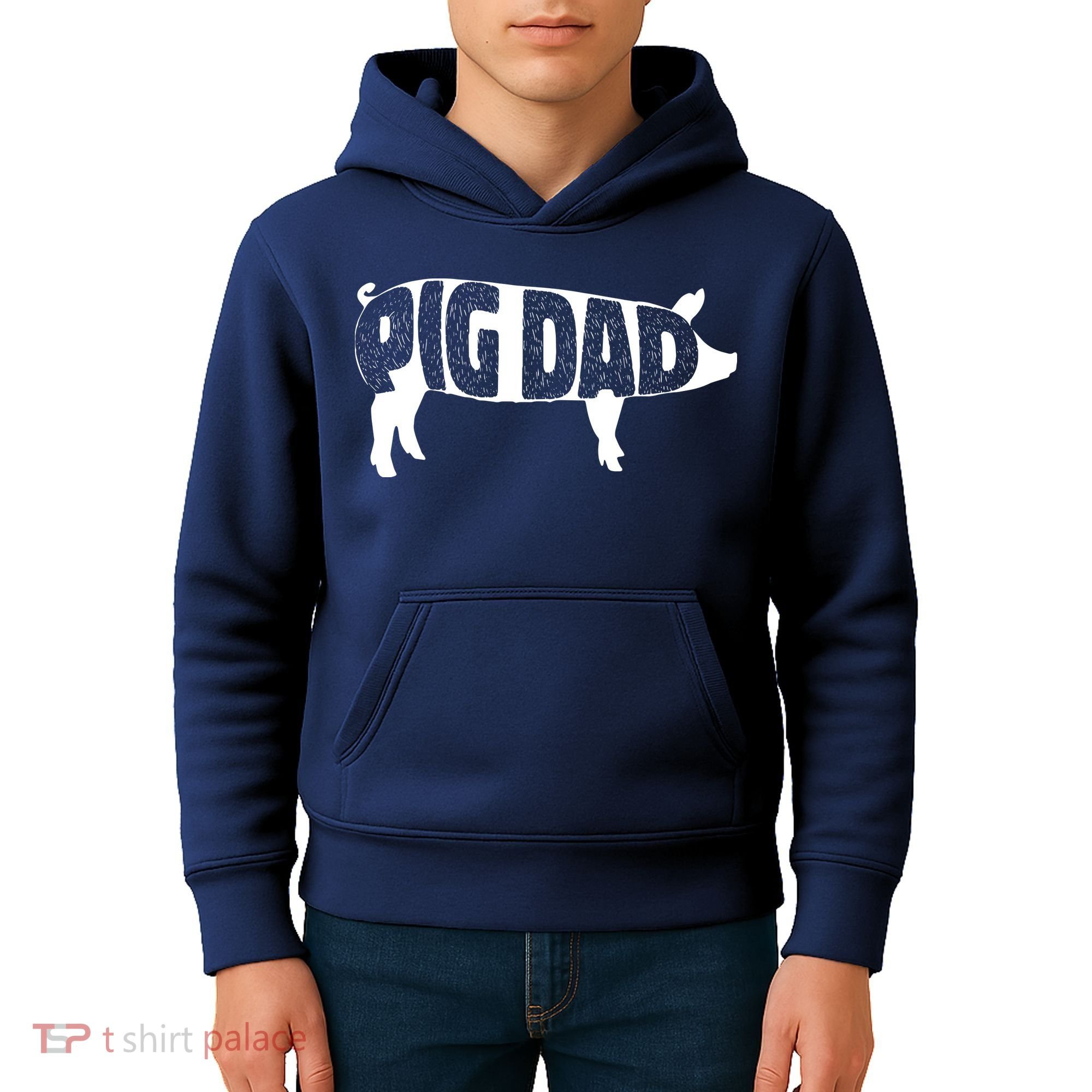 Pig Dad Pig Lover Owner Ranch Farmer Fathers Day Kids Hoodie