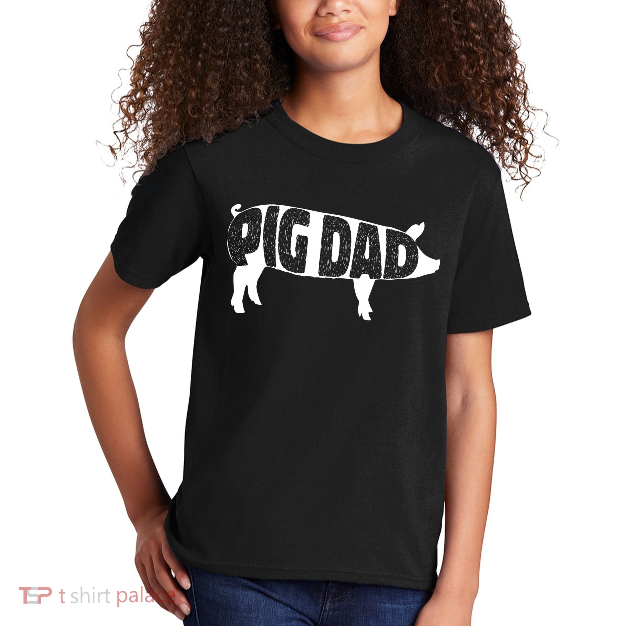 Pig Dad Pig Lover Owner Ranch Farmer Fathers Day Kids T-Shirt